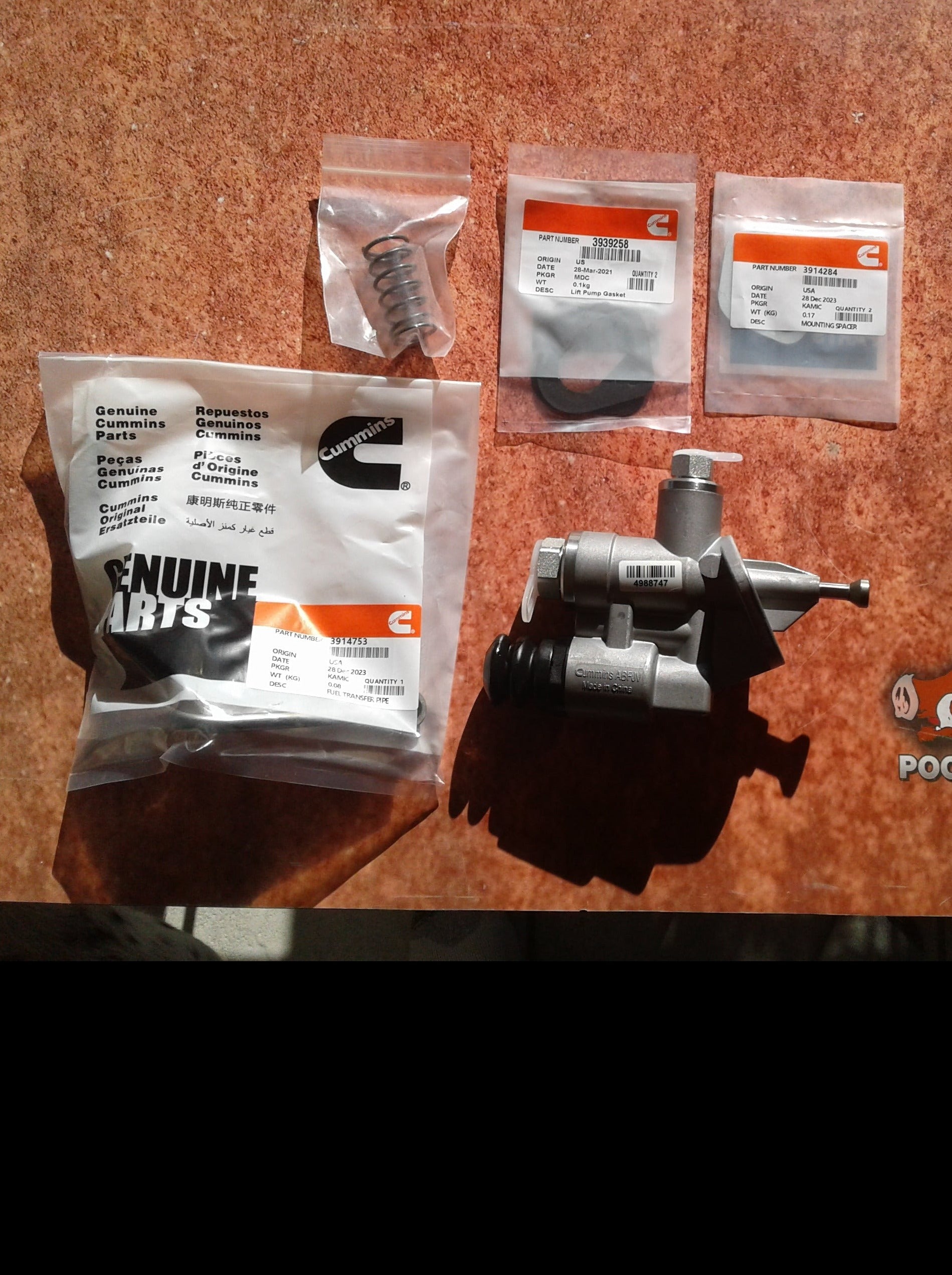 Cummins ABFJV 4988747 Lift Pump Upgrade Kit for 89-93 VE Pump